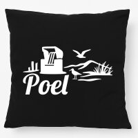 Kissen Poel Strandmotiv 40x40cm