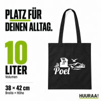 Jutebeutel Poel Strandmotiv 10 Liter