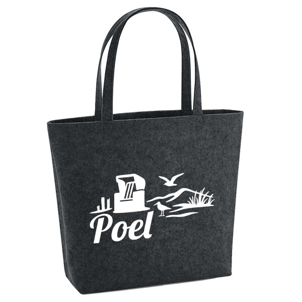 Filzshopper Poel Strandmotiv 22 Liter Filztasche