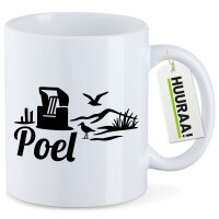 Kaffeetasse Poel Strandmotiv 330ml