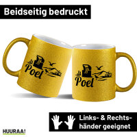 Glitzertasse Poel Strandmotiv 330ml