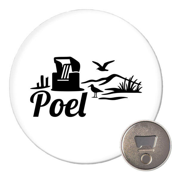 Magnet Poel Strandmotiv 59mm Kühlschrankmagnet Flaschenöffner