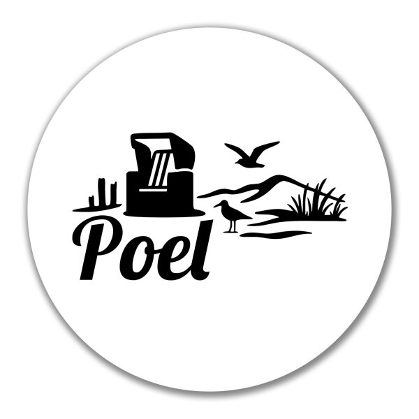 Aufkleber Poel Strandmotiv 10cm Sticker