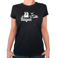 Damen T-Shirt Rügen Strandmotiv Größe XS-XXL