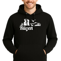 Unisex Hoodie Rügen Strandmotiv Größe S-3XL