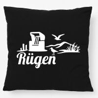 Kissen Rügen Strandmotiv 40x40cm
