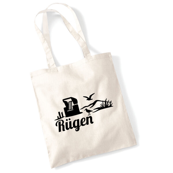 Jutebeutel Rügen Strandmotiv 10 Liter
