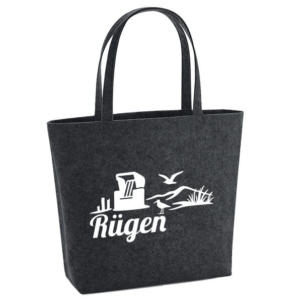Filzshopper Rügen Strandmotiv, 22 Liter