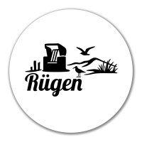 Aufkleber Rügen Strandmotiv 10cm Sticker