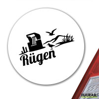 Aufkleber Rügen Strandmotiv 10cm Sticker