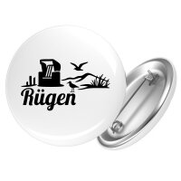 Button Rügen Strandmotiv
