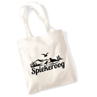 Jutebeutel Spiekeroog Strandmotiv 10 Liter