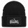Beanie mit Patch Spiekeroog Strandmotiv Black