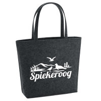 Filzshopper Spiekeroog Strandmotiv 22 Liter Filztasche