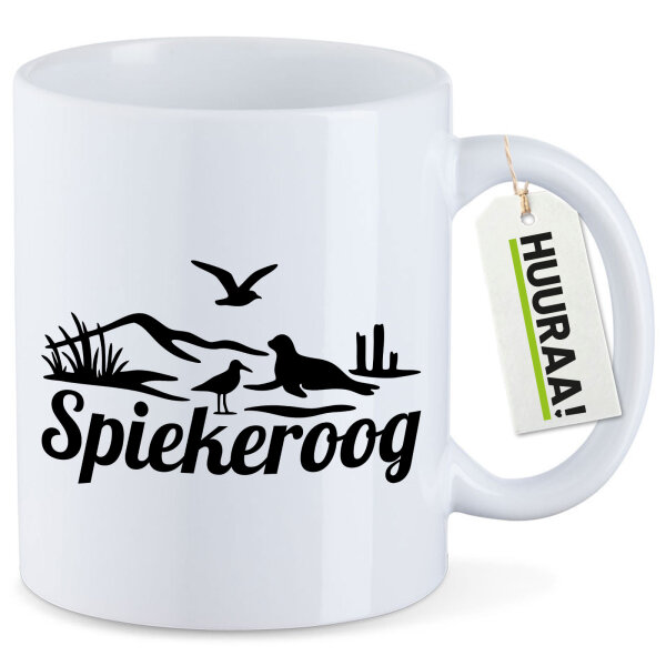Kaffeetasse Spiekeroog Strandmotiv 330ml