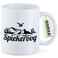 Kaffeetasse Spiekeroog Strandmotiv 330ml