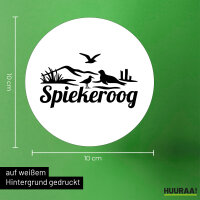 Aufkleber Spiekeroog Strandmotiv 10cm Sticker