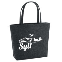 Filzshopper Sylt Strandmotiv 22 Liter Filztasche