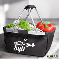 Einkaufskorb faltbar Sylt Strandmotiv 20 Liter Tragekorb...