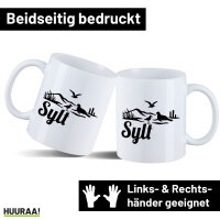 Kaffeetasse Sylt Strandmotiv 330ml