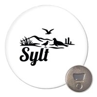Magnet Sylt Strandmotiv 59mm K&uuml;hlschrankmagnet