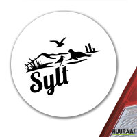 Aufkleber Sylt Strandmotiv 10cm Sticker