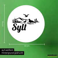 Aufkleber Sylt Strandmotiv 10cm Sticker