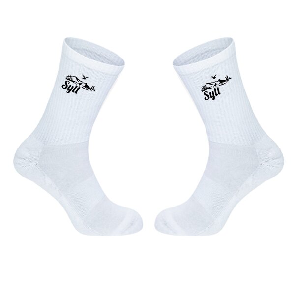Unisex Socken Sylt Strandmotiv Baumwolle