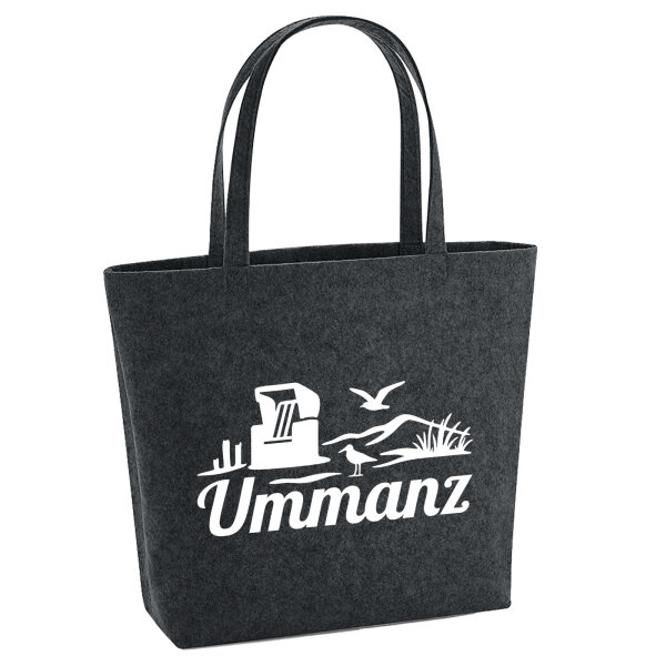 Filzshopper Ummanz Strandmotiv 22 Liter Filztasche