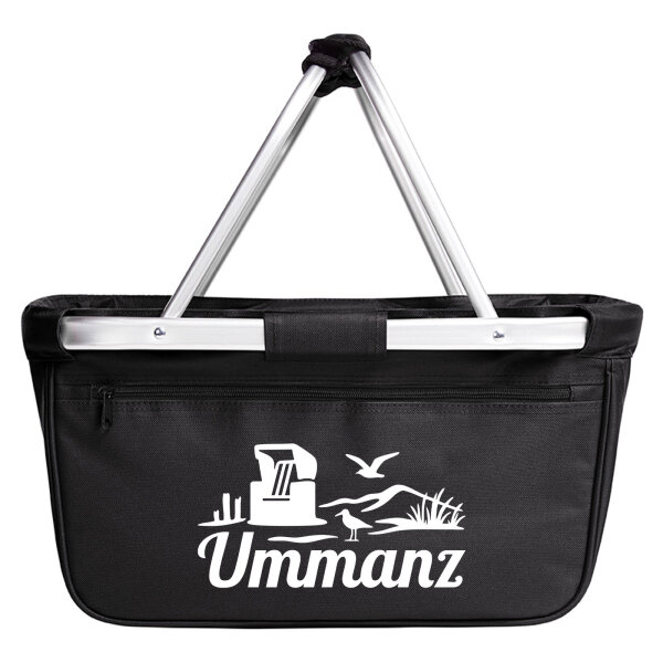 Einkaufskorb faltbar Ummanz Strandmotiv 20 Liter Tragekorb Black