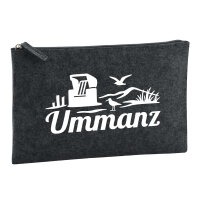 Kulturbeutel Ummanz Strandmotiv 1 Liter Filz Charcoal...