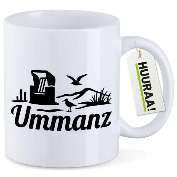 Kaffeetasse Ummanz Strandmotiv 330ml