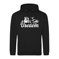 Unisex Hoodie Usedom Strandmotiv Größe S-3XL