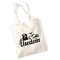Jutebeutel Usedom Strandmotiv 10 Liter