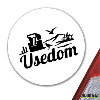 Aufkleber Usedom Strandmotiv 10cm Sticker