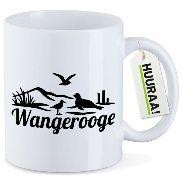 Kaffeetasse Wangerooge Strandmotiv 330ml