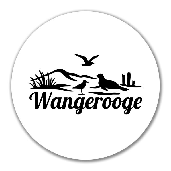 Aufkleber Wangerooge Strandmotiv 10cm Sticker