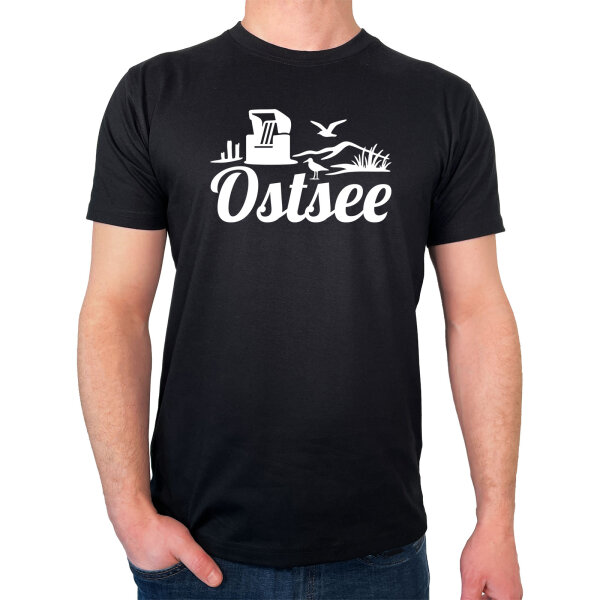 Herren T-Shirt Ostsee Strandmotiv Größe S-3XL