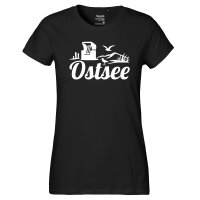 Damen T-Shirt Ostsee Strandmotiv Größe XS-XXL