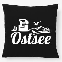 Kissen Ostsee Strandmotiv 40x40cm