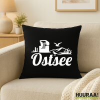 Kissen Ostsee Strandmotiv 40x40cm