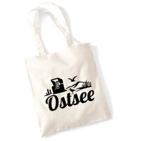Jutebeutel Ostsee Strandmotiv 10 Liter