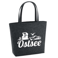 Filzshopper Ostsee Strandmotiv 22 Liter Filztasche