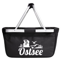 Einkaufskorb faltbar Ostsee Strandmotiv 20 Liter...
