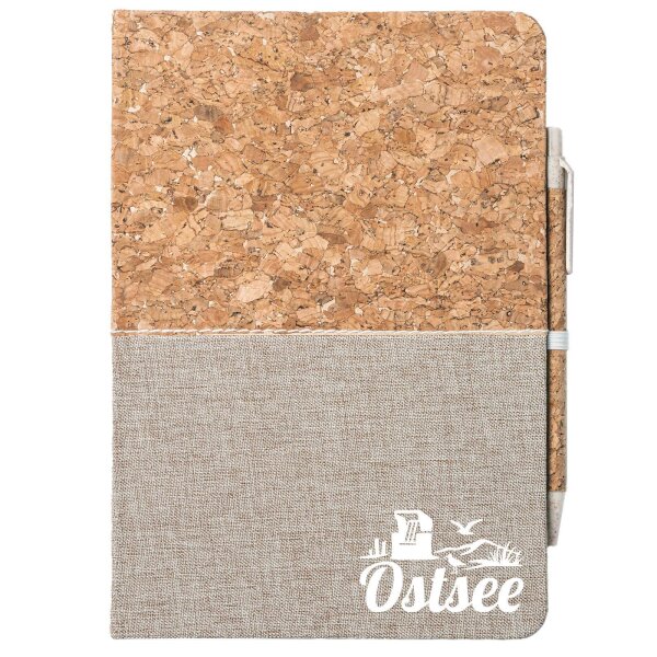 Notizbuch A5 Ostsee Strandmotiv 80 Blatt inkl. Kugelschreiber