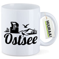 Kaffeetasse Ostsee Strandmotiv 330ml