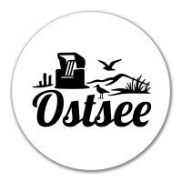Aufkleber Ostsee Strandmotiv 10cm Sticker