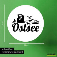 Aufkleber Ostsee Strandmotiv 10cm Sticker