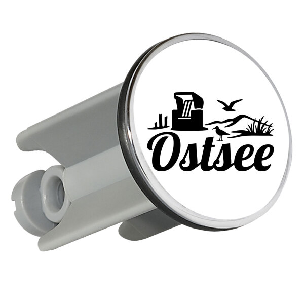 Waschbeckenstöpsel Ostsee Strandmotiv 4cm Abflussstopfen