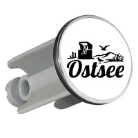 Waschbeckenstöpsel Ostsee Strandmotiv 4cm Abflussstopfen